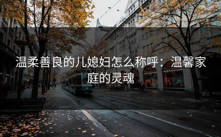 温柔善良的儿媳妇怎么称呼：温馨家庭的灵魂